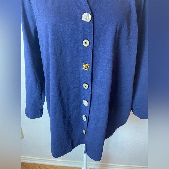 soft surroundings Danielle 3/4 Sleeve Tunic size L - Picture 3 of 11